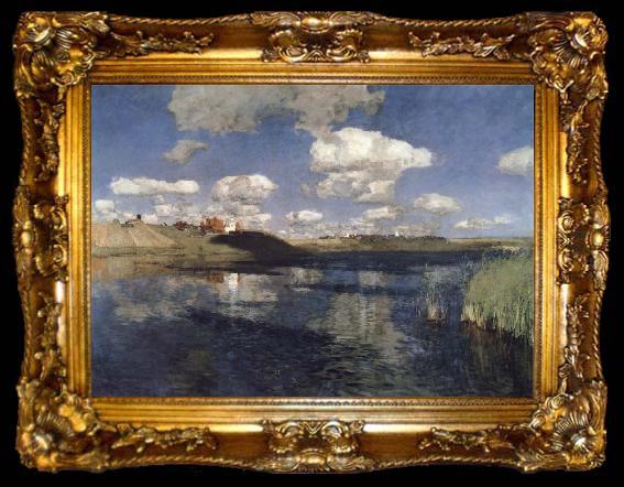 framed  Levitan, Isaak Lake, ta009-2